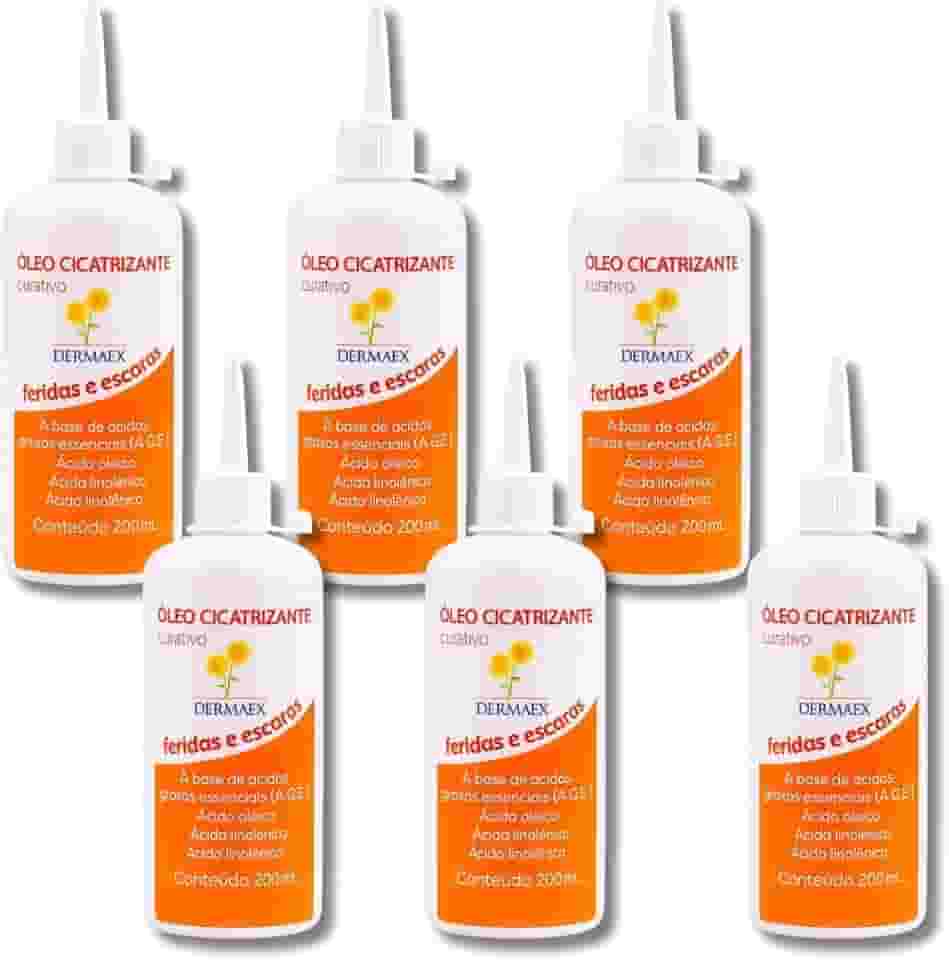 Dermaex Oleo de Girassol Para Feridas Cicatrizante 6x200mL