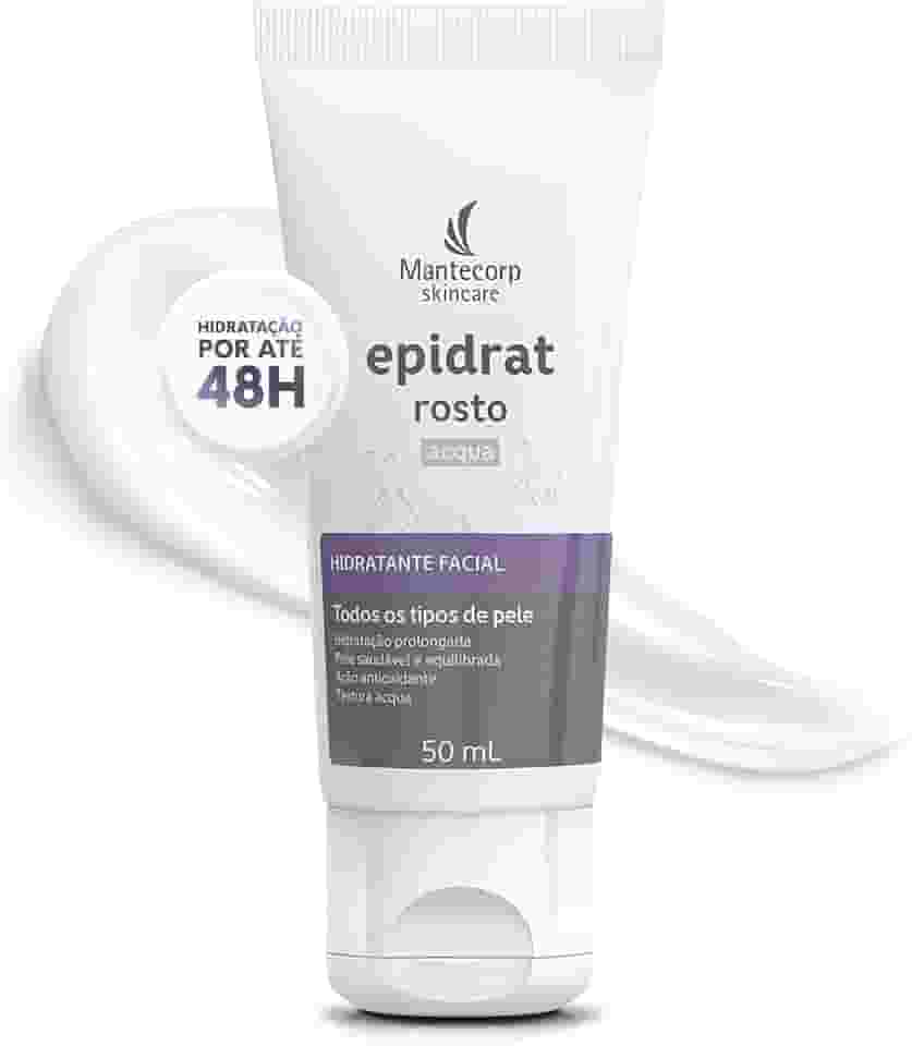 Hidratante Facial Epidrat Acqua - 50ml - Textura Leve e Rápida Absorção - Mantecorp