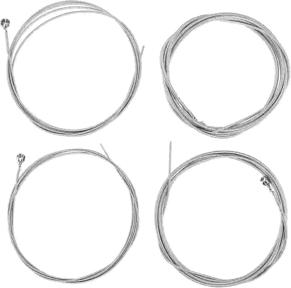 RiToEasysports Cordas de Baixo Elétricas Duráveis ​​de 4 Cordas, Acessório de Instrumento Antiferrugem Suave para Iniciantes