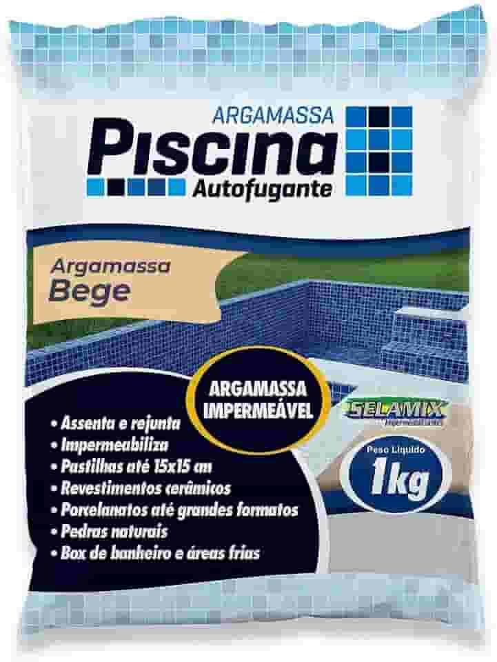 Argamassa Piscina Aut. Impermeável Cor Bege 1Kg