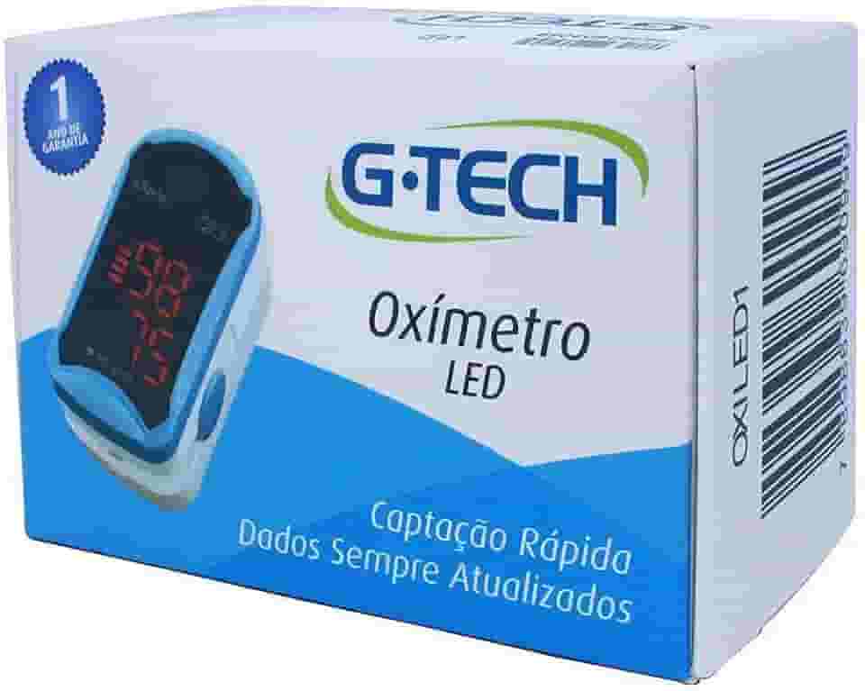 Aparelho Oximetro Medidor De Saturação De Oxigênio G-tech Completo Com Estojo E Capa de Proteção