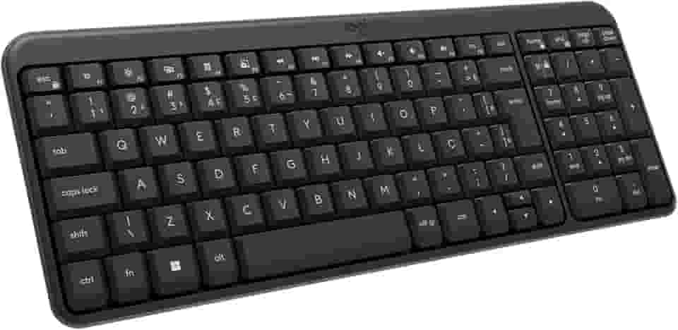 Teclado Sem Fio Logitech K250 Bluetooth com Conectividade Rápida e Fácil, Design Compacto, Teclado Numérico, Layout ABNT2, Teclas Resistentes a Derramamentos, Compatível com PC e Mac - Grafite