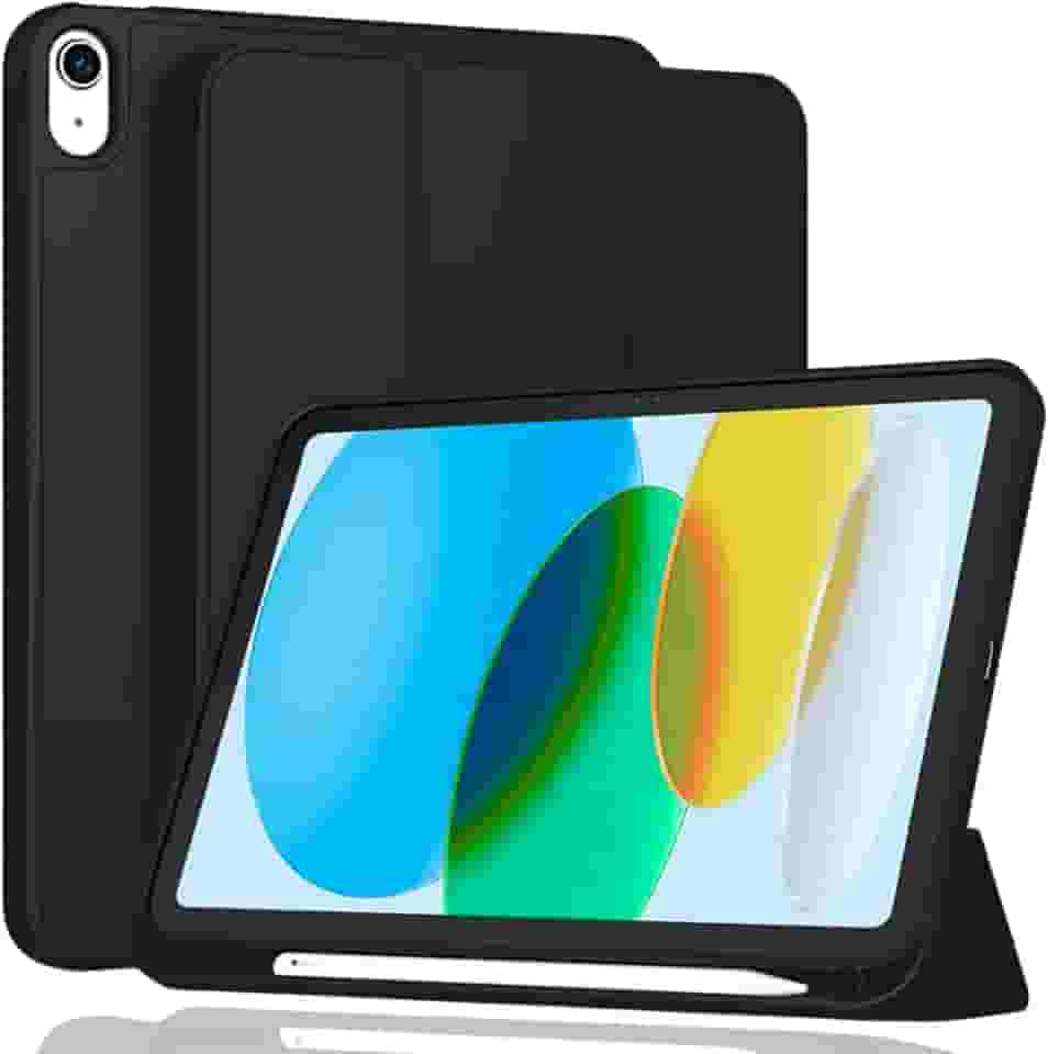 Capa Slim Premium para iPad [A16] 11ª/10ª Geração (2025/2022) Case Flip com Suporte para Pencil, Auto Liga/Desliga, Leve, Anti Imapacto, Resistente e Fechamento Magnético (Preto)