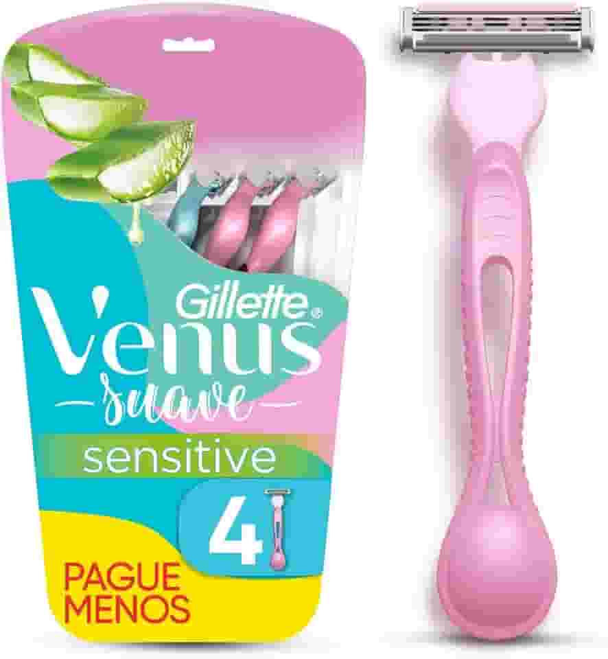 Gillette Aparelho De Depilar Venus Suave Sensitive 4 Unidades
