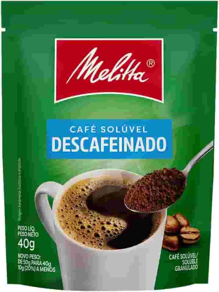 Café Solúvel Granulado Descafeinado Melitta Sachê 40g