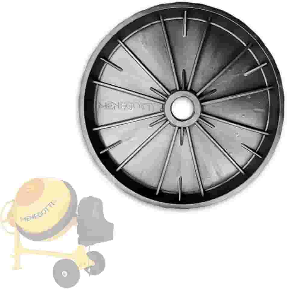 Roda Plástica Da Betoneira Prime 250/400L Menegotti Equipamento Para Construção Preto - Original