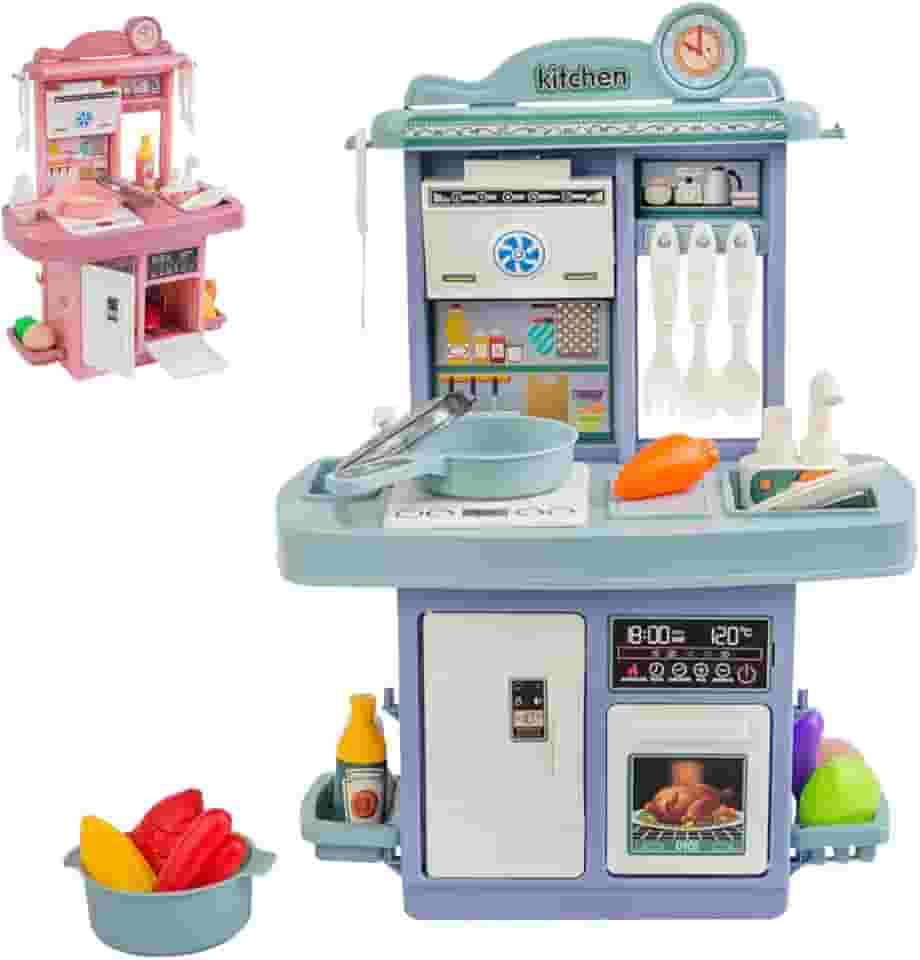 Cozinha Infantil De Brinquedo Completa Sai Água e Som Com Acessórios Faz de conta