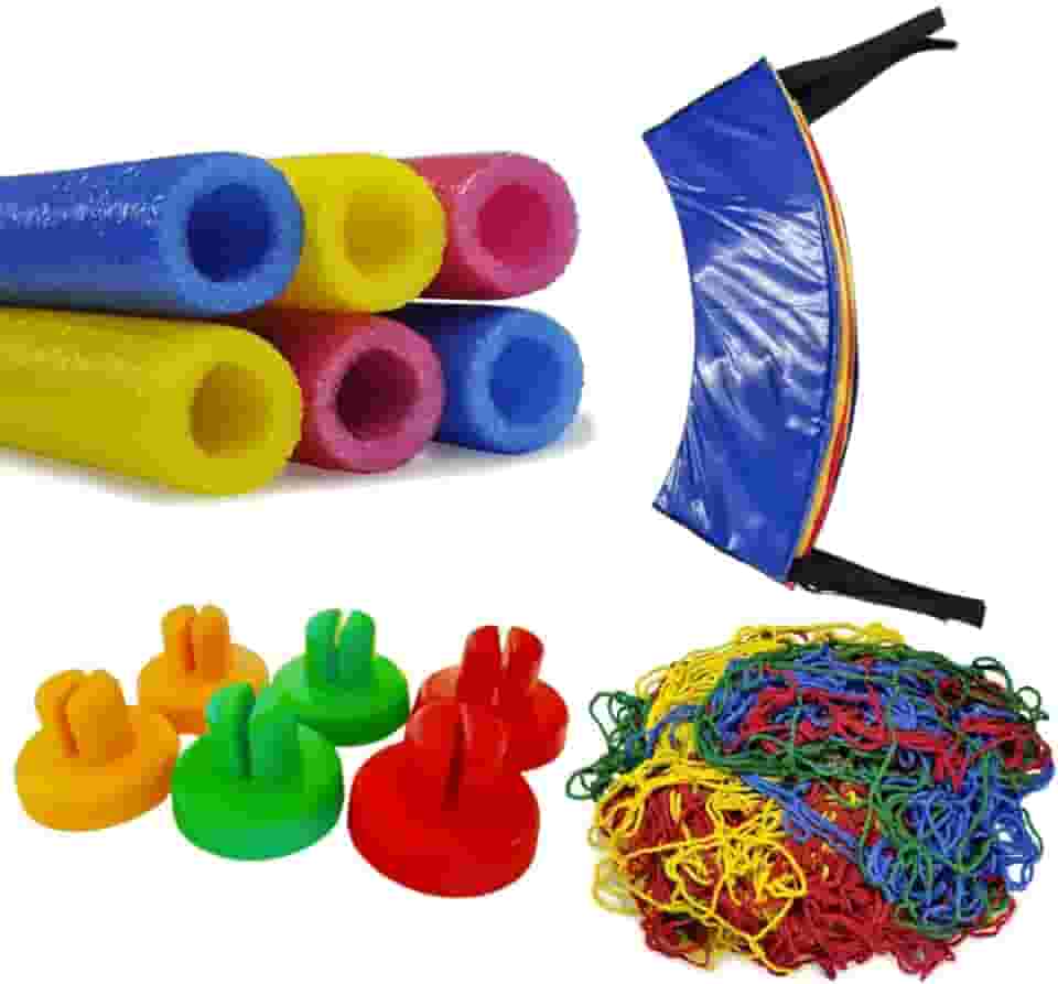 Kit de Renovação para Cama Elástica 1,83m – 6 Isotubos e Ponteiras + Rede + Protetor de Molas