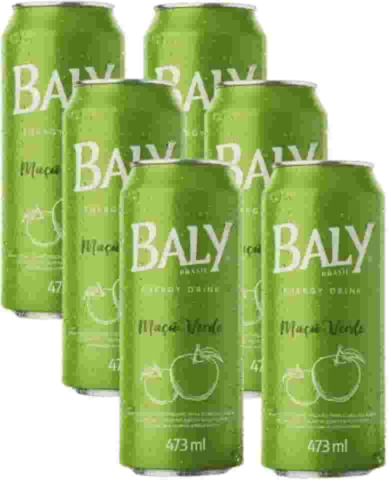 Baly Energético Maçã Verde 473ml Com 6 unidades
