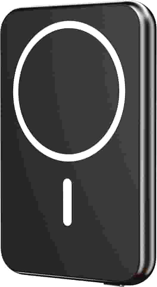 Geonav Power Bank, Carregador Portátil Universal por Indução 5.000mAh, Ultraslim Carregamento rápido, Compatível com MagSafe®, PB5KALMAGBK, Preto