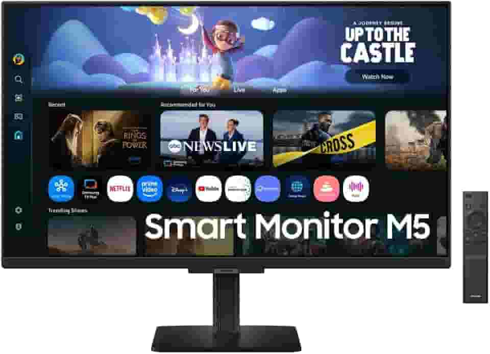 Smart Monitor Samsung M5 27", FHD, Plataforma Tizen™, USB, HDMI, Bluetooth, Preto, 2025