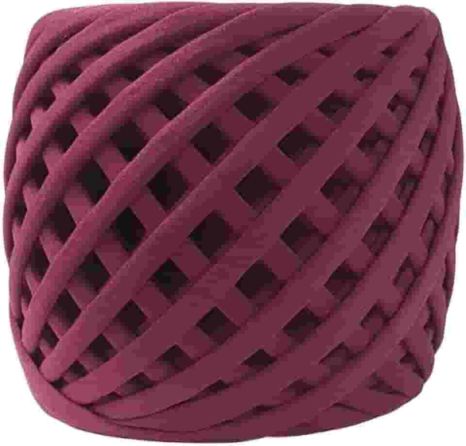 Fio de Malha Dalia Premium 500g – Espessura 33mm, Anti-Pilling, para Crochê, Tricô e Bolsas Artesanais (5002-Vinho)