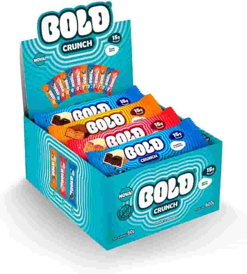 Barra de Proteína BOLD Crunch Caixa Mista (15g de Proteína) - Caixa com 12 unidades