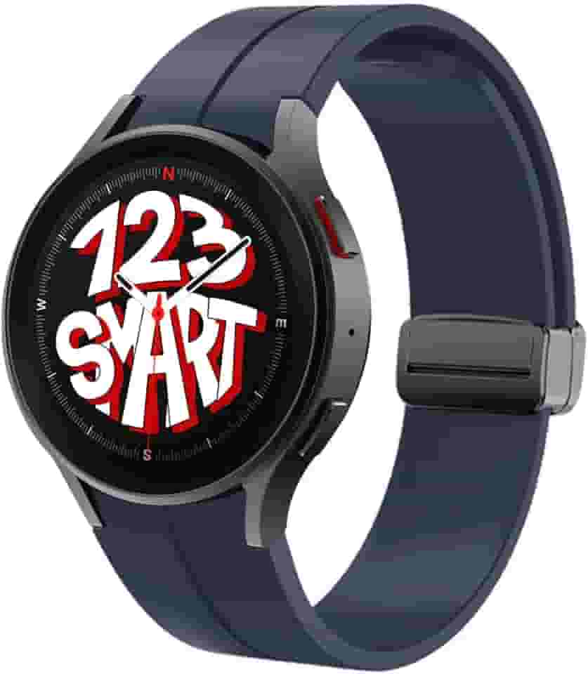 Pulseira de Silicone Magnética Marca 123smart Pulseira de Nylon Ridge Exclusiva com Presilha alpina marca 123smart compatível com Galaxy Watch 4 Watch 5 Watch 6 Watch 7 40mm 42mm 43mm 44mm 45mm 46mm 47mm