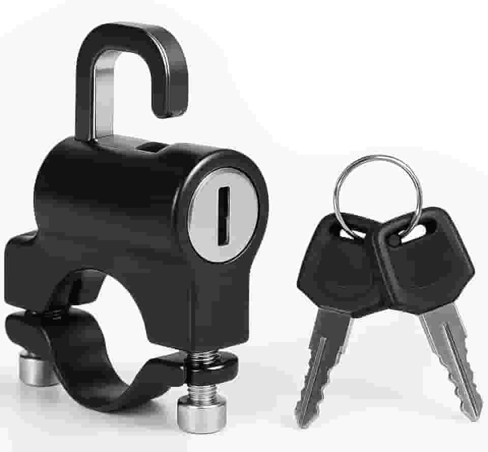 Cadeado de Segurança com Cabo de Aço para Capacete, Bicicleta, Moto, Patinete, Mochila, Bagagem, Portátil, Leve, Antifurto, Ajustável e Reforçado – Unissex