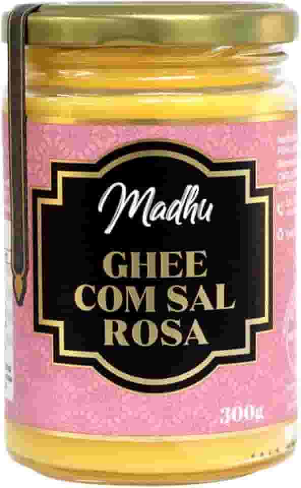 Manteiga Ghee 300g Clarificada C/Sal Rosa do Himalaia - Madhu
