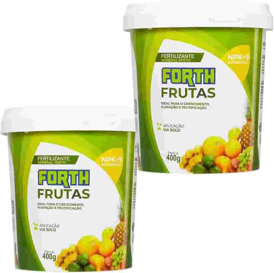 Kit 2 Forth Frutas 400g, Fertilizante, Adubo para Plantas Frutíferas, Nutritivo, Micronutrientes, NPK