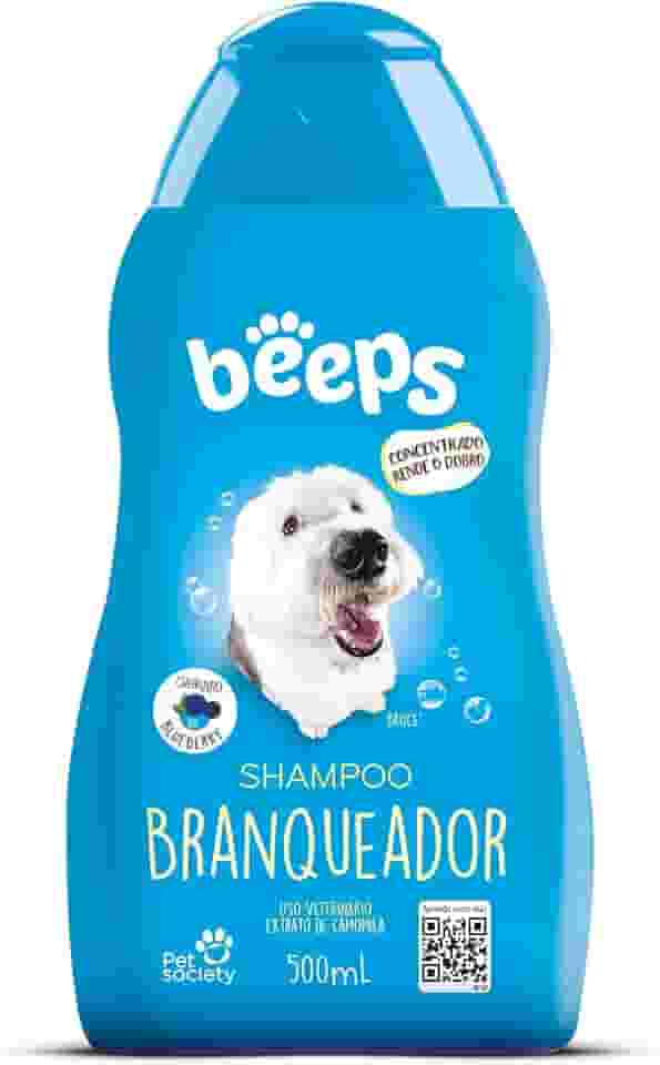 Beeps Shampoo Branqueador Para Cães e Gatos By Pet Society - 500 mL