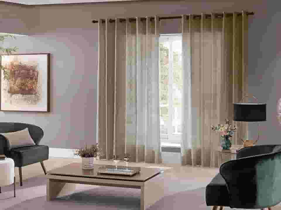 Cortina Sala Quarto Escritório Roma 300x220 Admirare Cor: Avelã