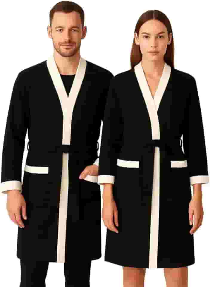 Roupão de Banho Atoalhado Unissex Adulto – Manga Longa, Cores, Macio e Confortável para Homem e Mulher