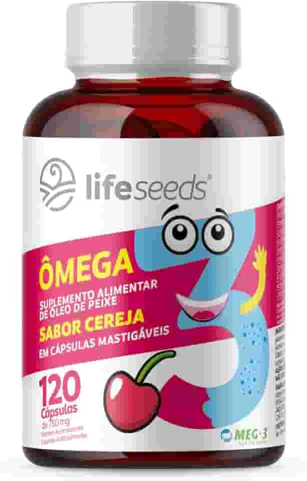 Ômega 3 Mastigável Sabor Cereja Epa Dha - Certificação Internacional MEG-3 – 120 Cápsulas