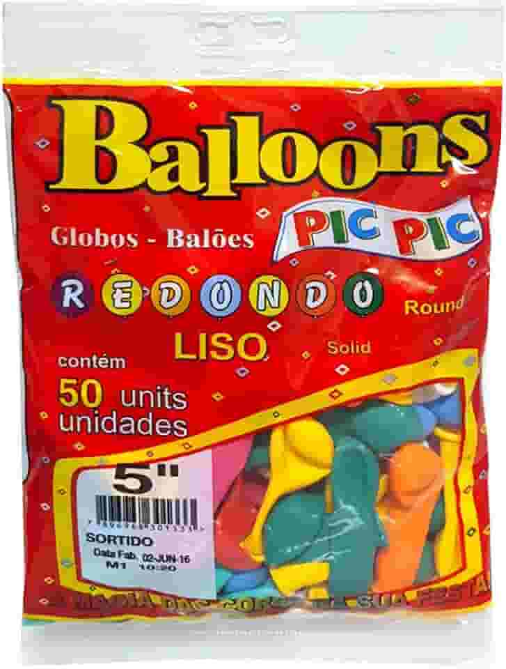 Balao Redondo N 050 Sortido Pct Com 50 108261