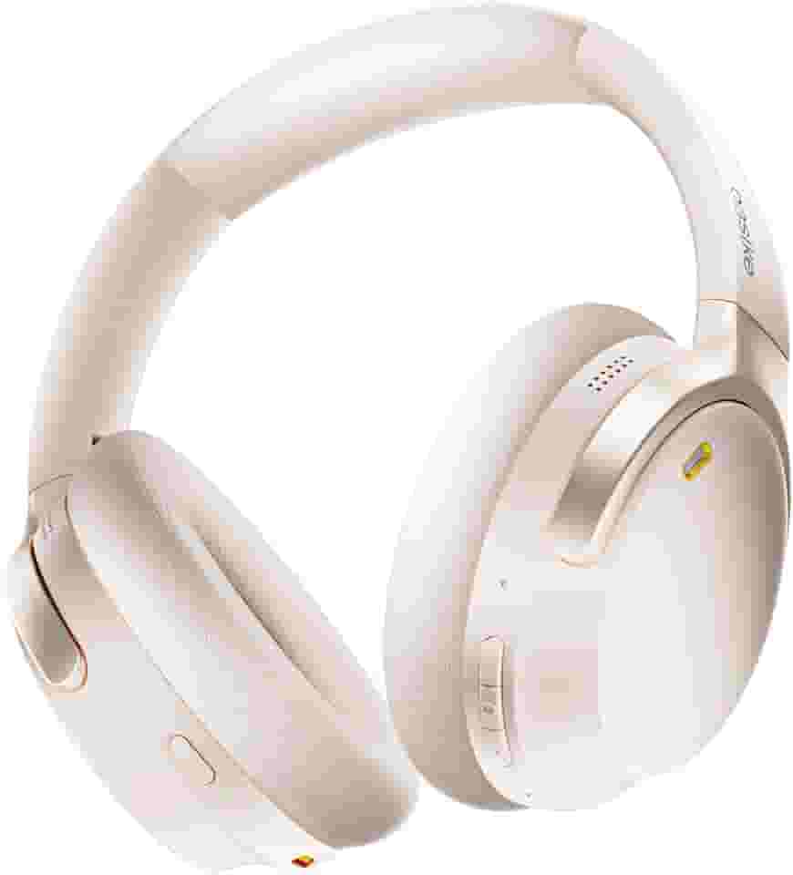 Basike Fone de Ouvido Bluetooth com Cancelamento de Ruído ANC, Áudio Hi-Fi, Bateria de Longa Duração 60h, Conforto Premium, Design Dobrável e Modo Transparente (Branco)