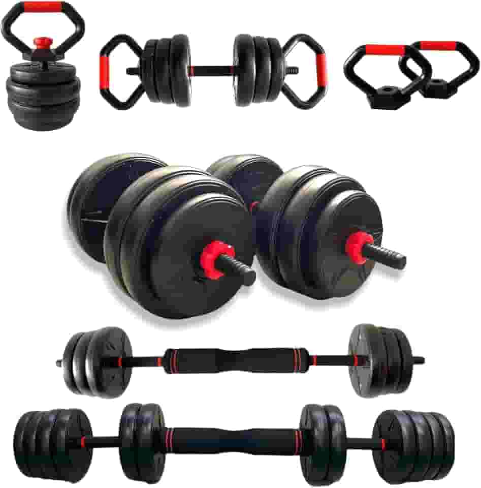 Kit Halteres Musculação Kettlebell 6 em 1 Peso 20kg Academia Odin Fit