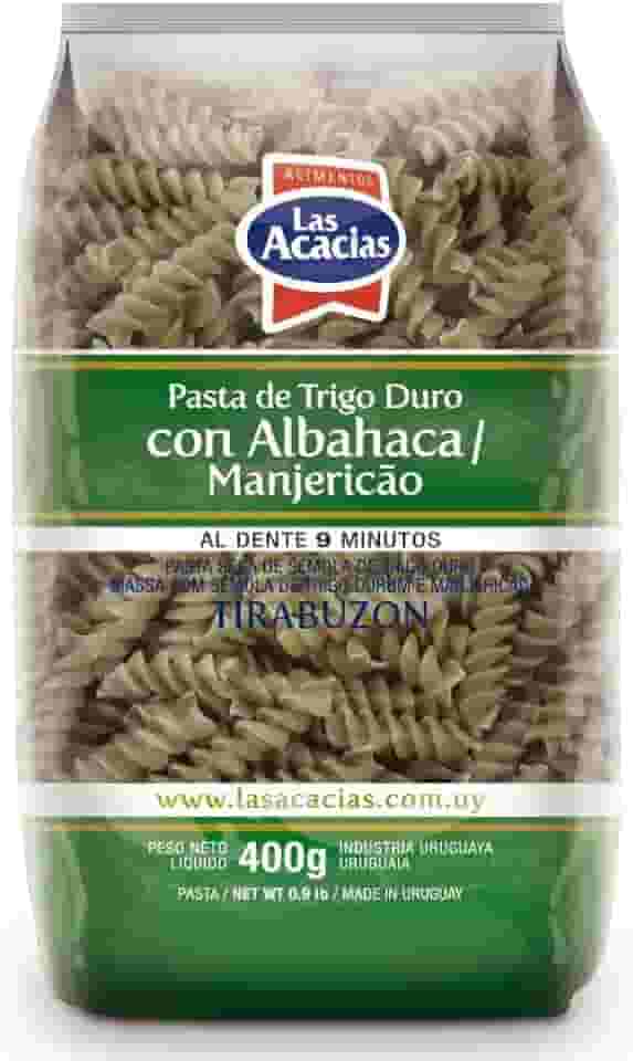 Macarrão de Sêmola de Trigo Durum com Manjericão Fusilli Las Acacias 400g