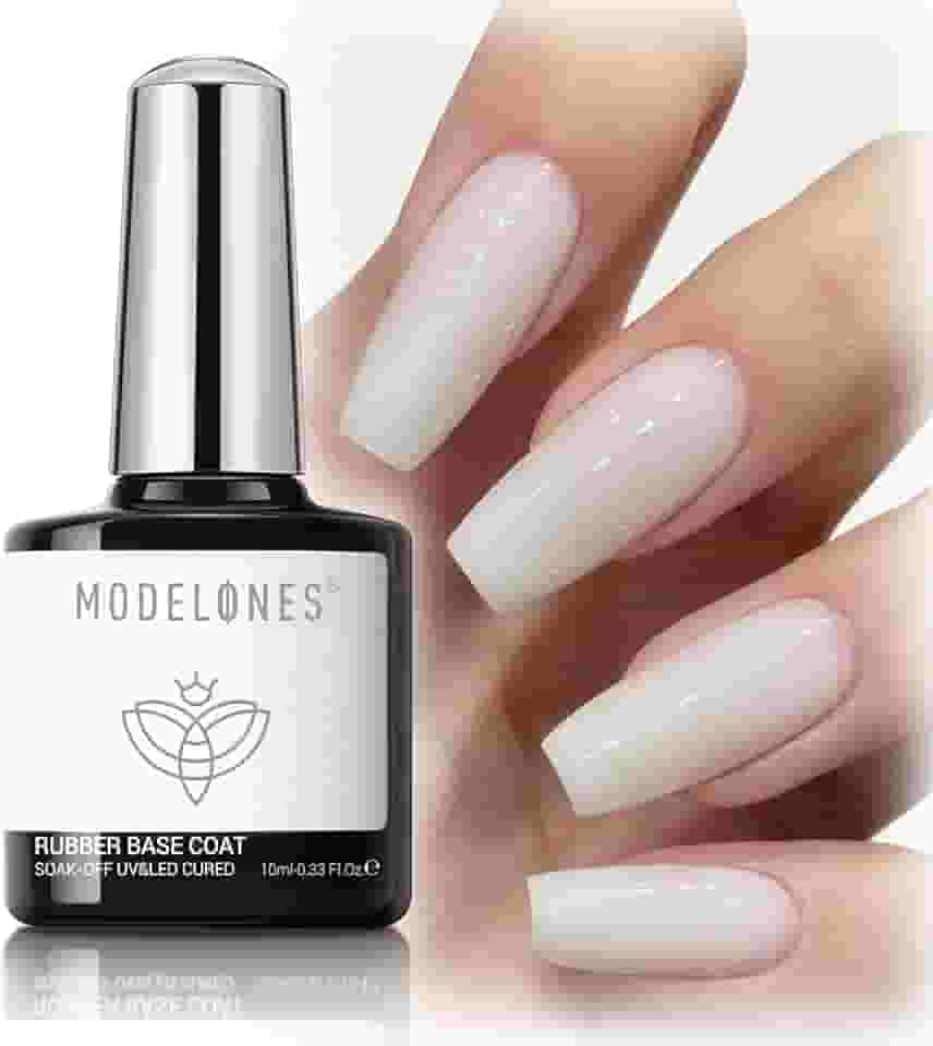 modelones Base De Gel De Borracha Branca Leitosa, 6 Em 1, Para Fortalecer A Extensão Do Ápice, Proteção Duradoura, Esmalte Em Gel Colorido Com Cura Uv, Manicure Para Unhas Frágeis, Salão De Arte Em