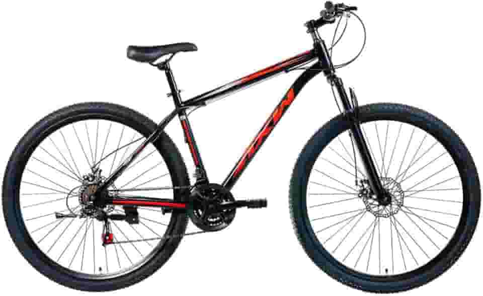 Bicicleta Mountain Bike Aro 29, 21 Marchas, Quadro Aço Carbono, Freio a Disco, Suspensão Rígida, Para Trilhas, Montagem Parcial Necessária