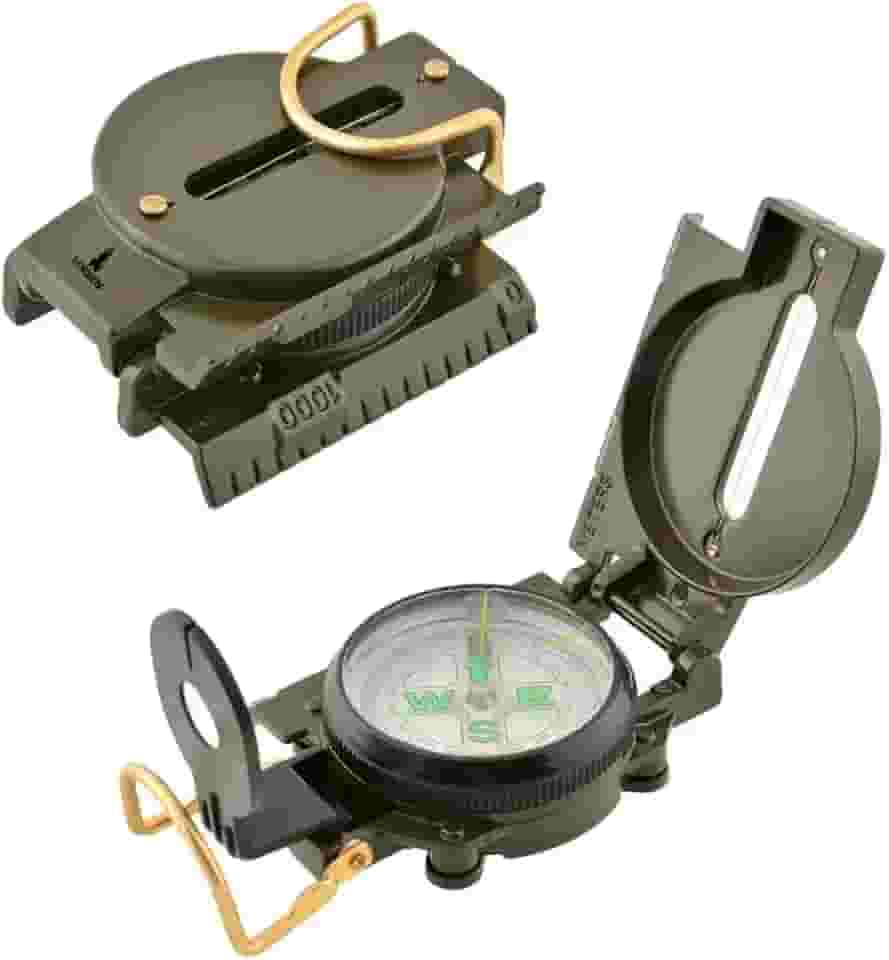 Bússola Profissional Lorben Estilo Militar Compacta Camping Caça Trilha GT6136