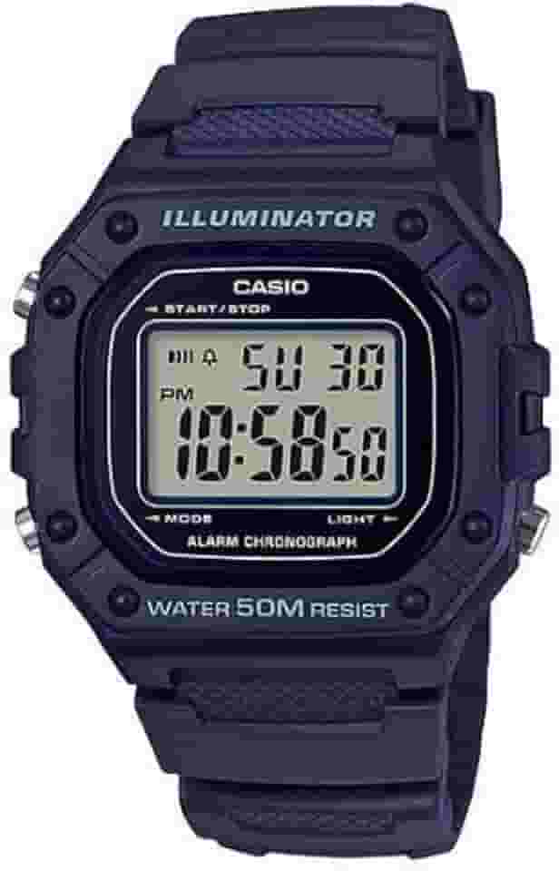 Relógio de Pulso Masculino Casio Digital Azul Standard W218H2AVDF
