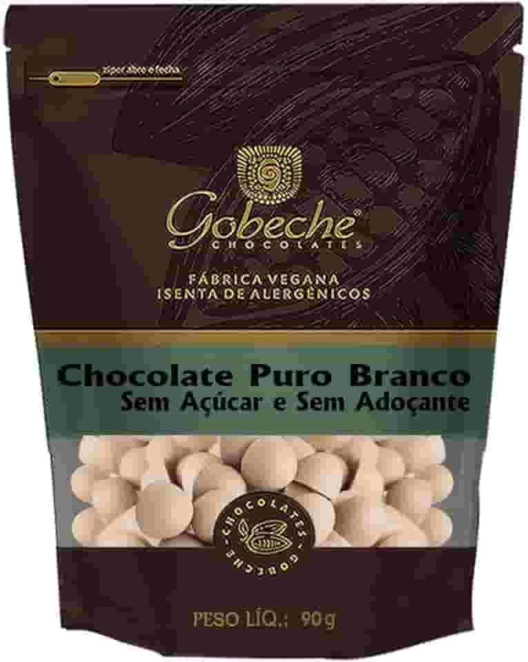 Gotas Chocolate Branco Gobeche - Sem açúcar e Sem Adoçante - 90g
