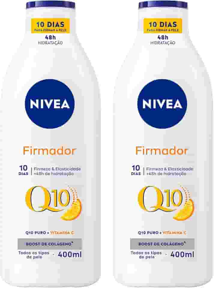 NIVEA Kit Loção Hidratante Firmador Q10 + Vitamina C para Todos os Tipos de Pele 400ml