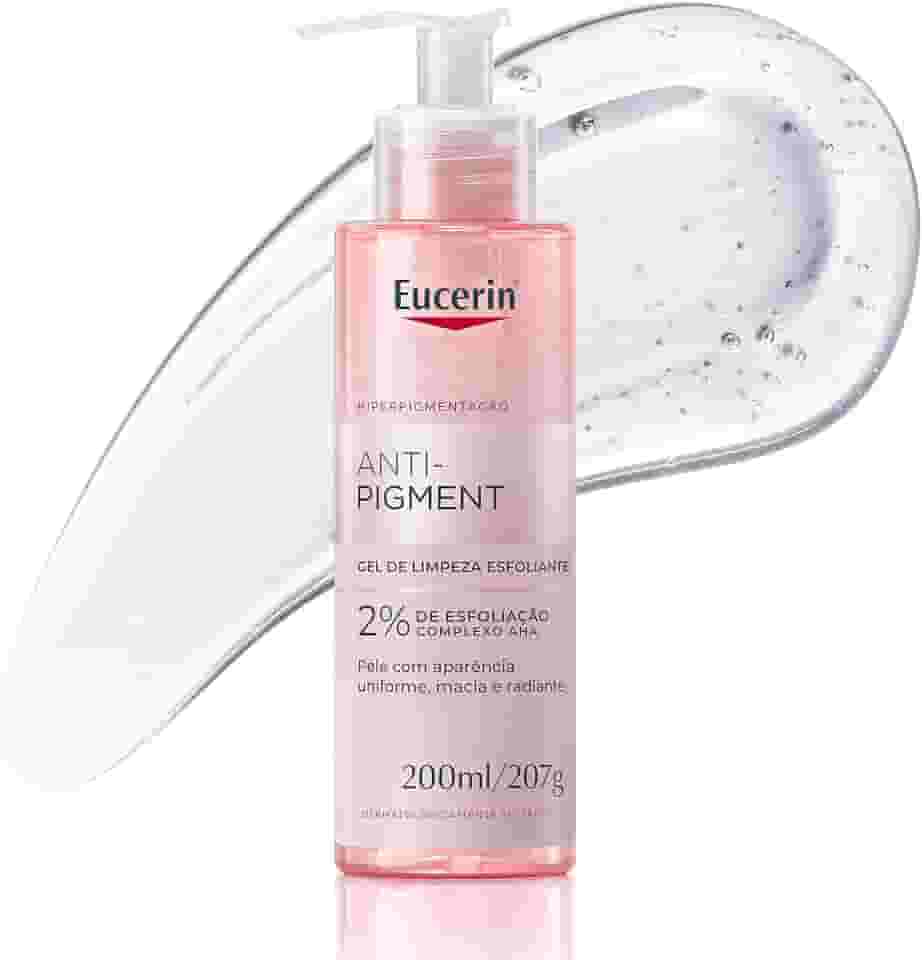 EUCERIN Gel de Limpeza Facial e Corporal 200ml, Anti-Pigment, Esfoliação Suave, Esfoliante, Pele Uniforme
