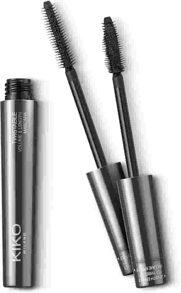 KIKO MILANO, Twistable Volume & Length Mascara, Rímel 2 em 1, Cor Preta