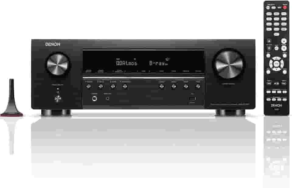 Denon Receptor de home theater AVR S770H 7,2 Ch (modelo 2023) receptor HDMI UHD 8K (75W x 7), transmissão sem fio via HEOS, Bluetooth e Wi-Fi integrado, Dolby TrueHD, DTS Neural: X e DTS: X Surround