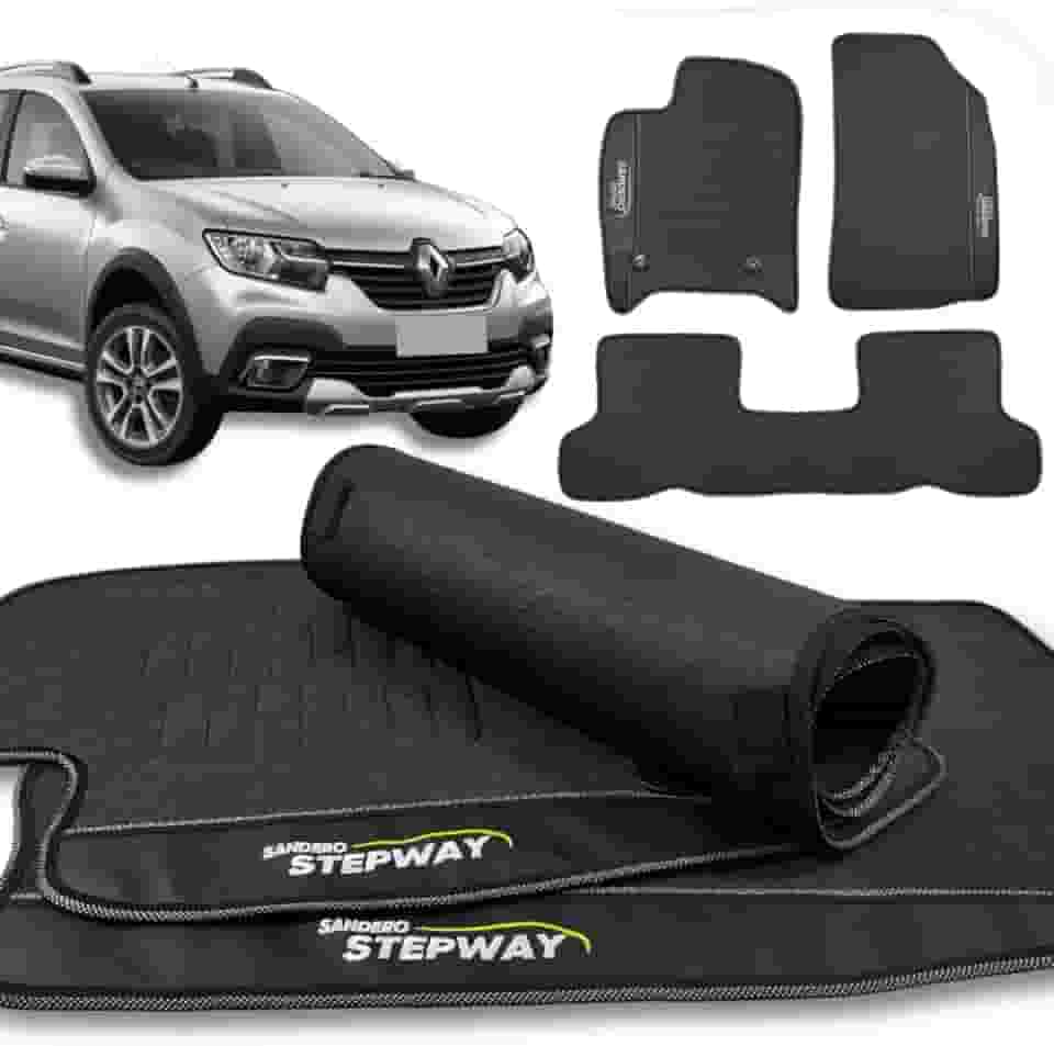 Tapete Borracha Compativél Com Sandero Stepway Protetor de Assoalho