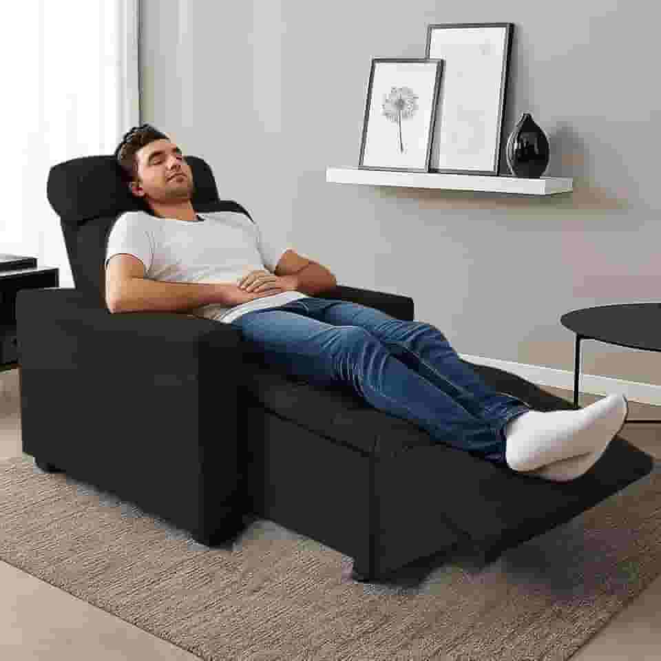 Poltrona Cadeira Do Papai E Mamãe Reclinável Retrátil Para Sala De Descanso Madri Marrom