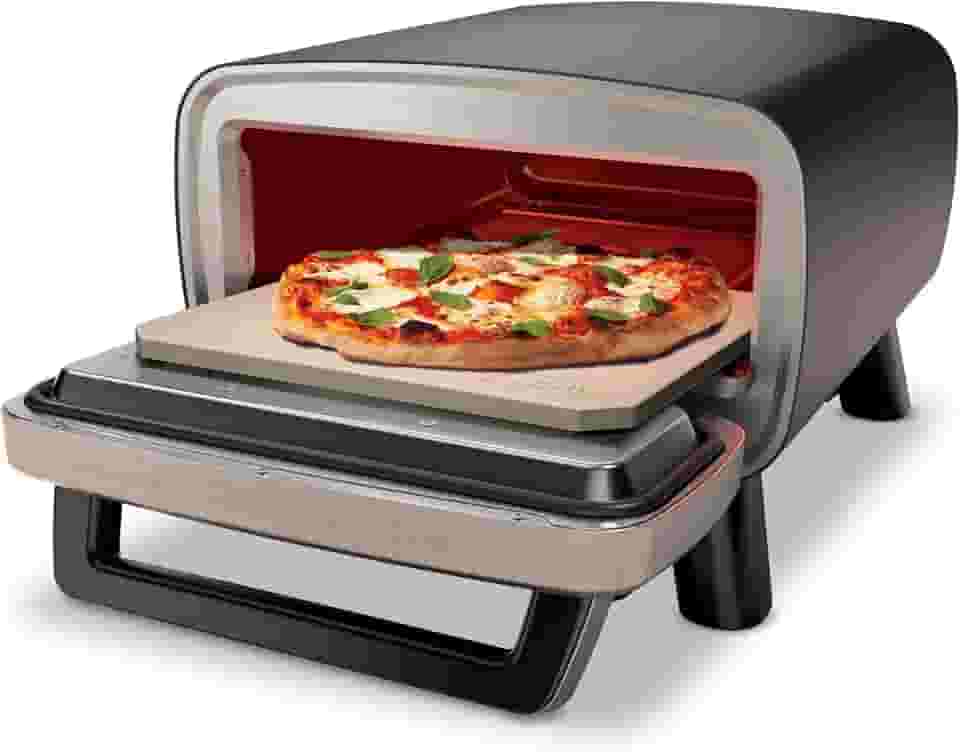 Ninja Forno artesanal de pizza ao ar livre, 30,5 cm, pizza de 3 minutos, napolitano, crosta fina, New York Chicago, personalizado, temperatura máxima de 700F, calor elétrico, assar, grelhar, à prova