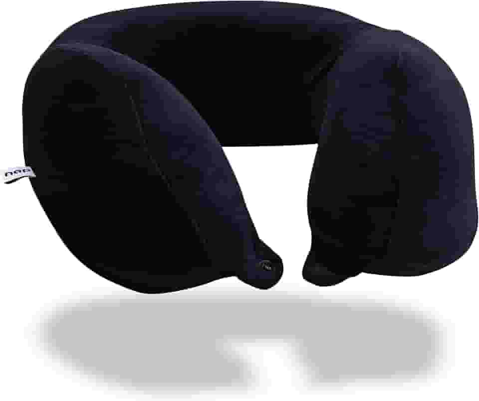 Travesseiro de pescoço para viagem Nasa Voyage Premium Ergonômico Preto Nap