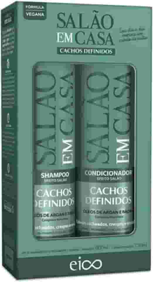 Eico Kit Salão em Casa Cachos Definidos Shampoo 800ml + Condicionador 750ml