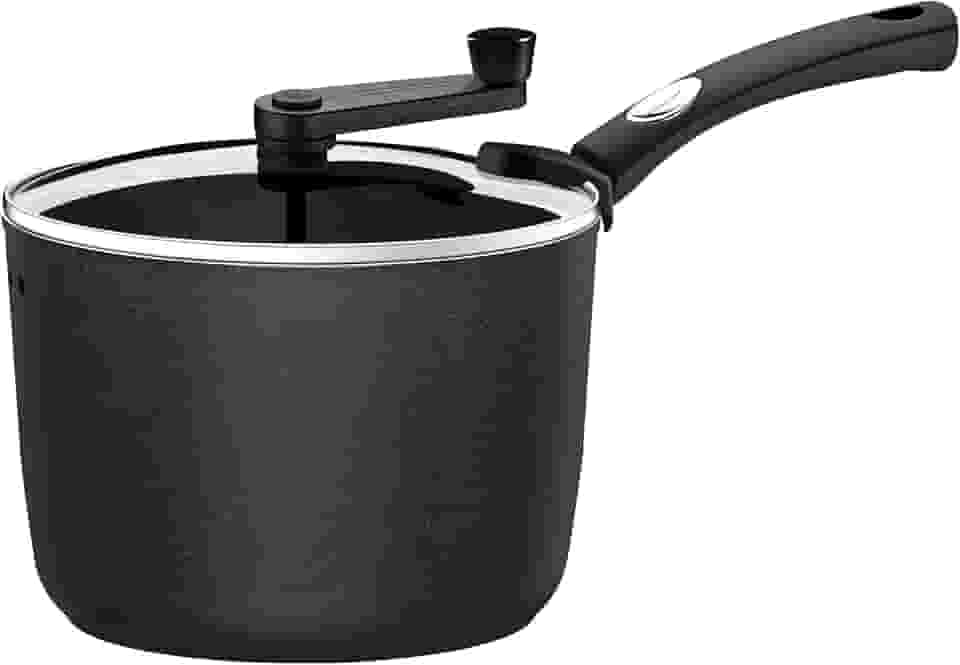 Pipoqueira Tramontina Mônaco Induction em Alumínio com Revestimento Interno e Externo Antiaderente Starflon Premium Preto 22 cm 5,4 L