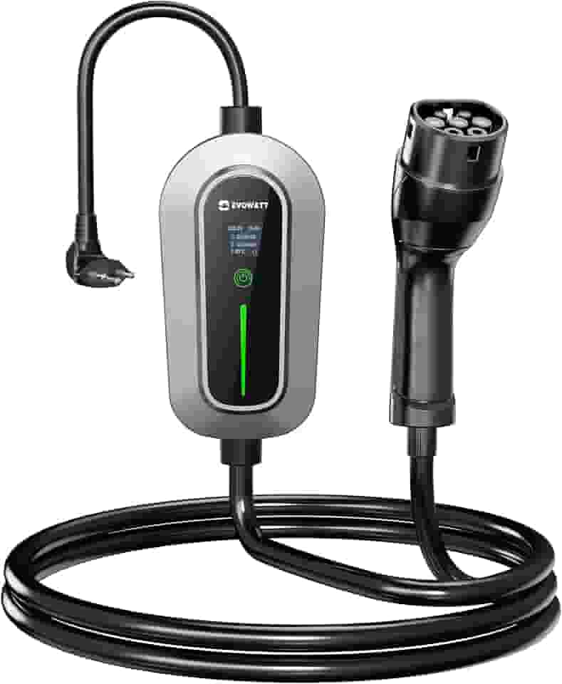 Carregador Portátil para Carro Elétrico BYD GWM VOLVO CHERY TOYOTA, 3,5kW, Bivolt 110v 220v, 6 metros, Wallbox, LED indicador, Tela TOUCHSCREEN