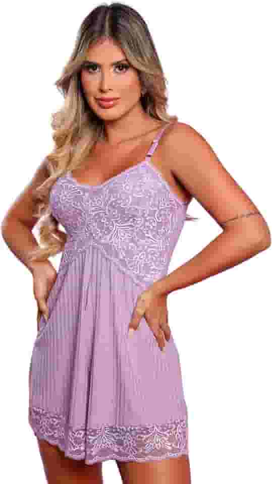 Camisola Estilo Macaquinho Canelado Lavanda