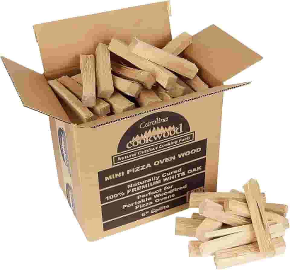 Madeira para forno de mini pizza, troncos de lenha de 15 cm, fendas de madeira de carvalho branco para fornos de pizza portáteis a lenha, feito nos EUA, moído de forma sustentável, aproximadamente 5,4