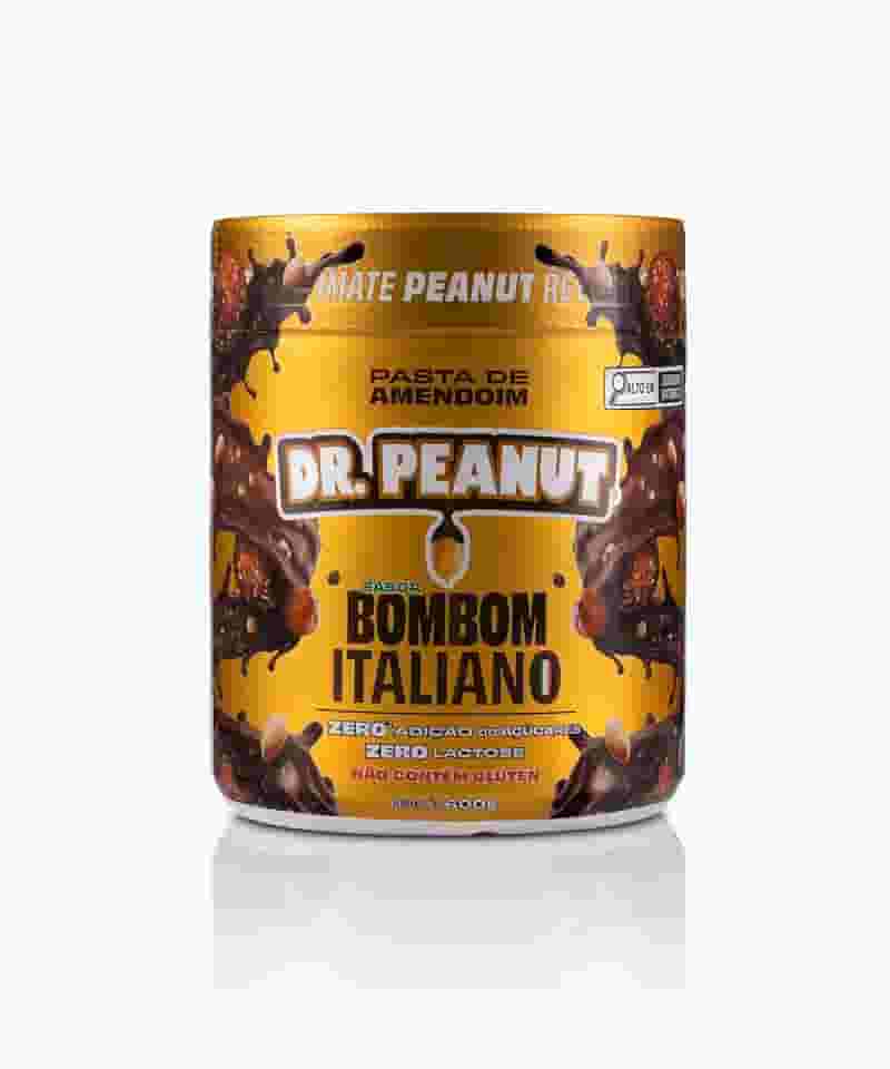 Pasta de Amendoim DR. Peanut Bombom Italiano 600G - Com Whey Protein