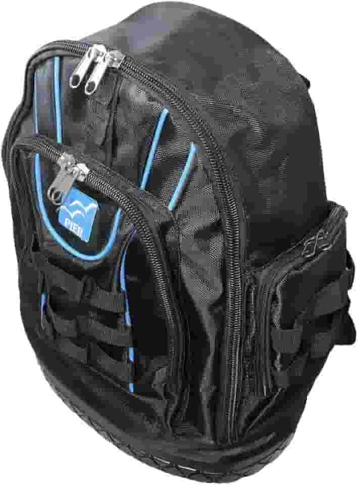 Mochila de ferramentas 21 bolsos profissional reforçada com fundo emborrachado Pier