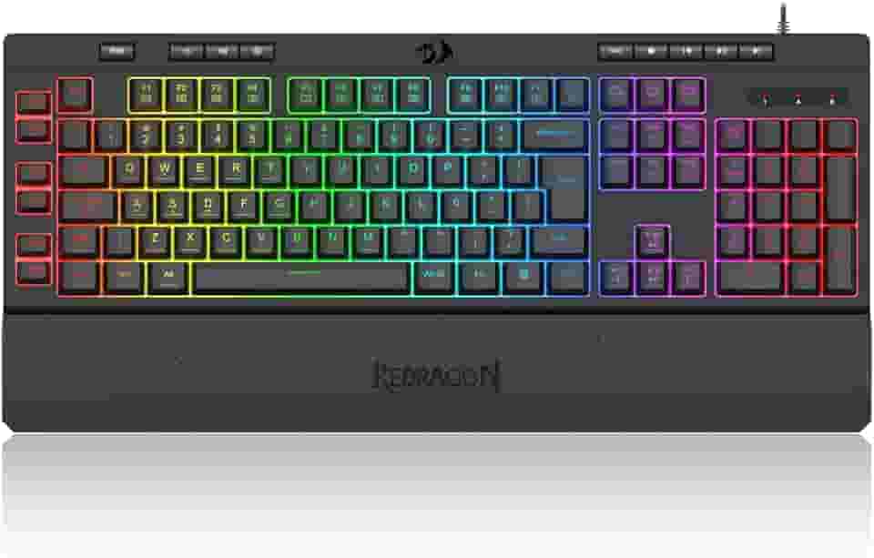 Teclado Gamer Membrana Redragon Shiva RGB V2 Preto K512RGB V2